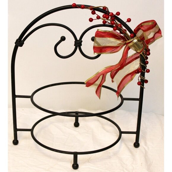 Southern Living Tiered Plate Pie Stand Timeless 2 Wrought Iron Black #40009 - Picture 1 of 7